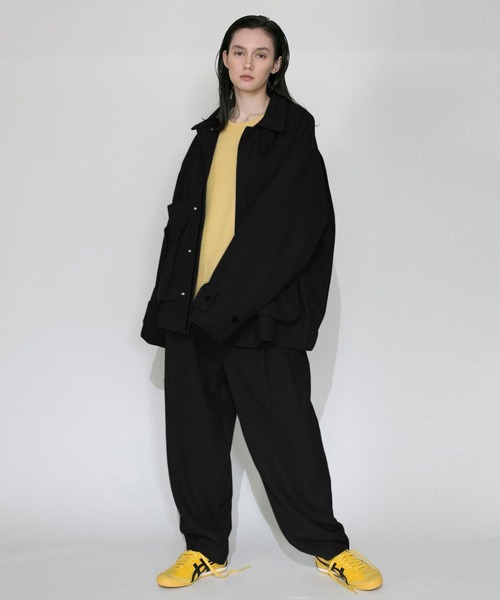 VOAAOV(ヴォアーブ)の「【VOAAOV】BISHU TUMBLER KERSEY WOOL Blouson(ブルゾン・メンズ・ブラック/ベージュ・1/2)」の15枚目の写真