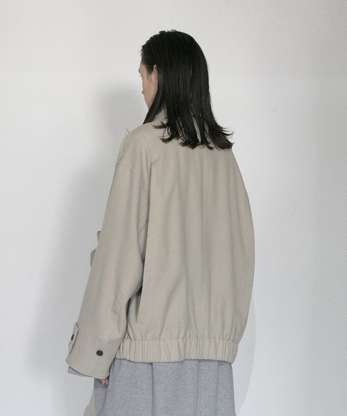 VOAAOV(ヴォアーブ)の「【VOAAOV】BISHU TUMBLER KERSEY WOOL Blouson(ブルゾン・メンズ・ブラック/ベージュ・1/2)」の14枚目の写真