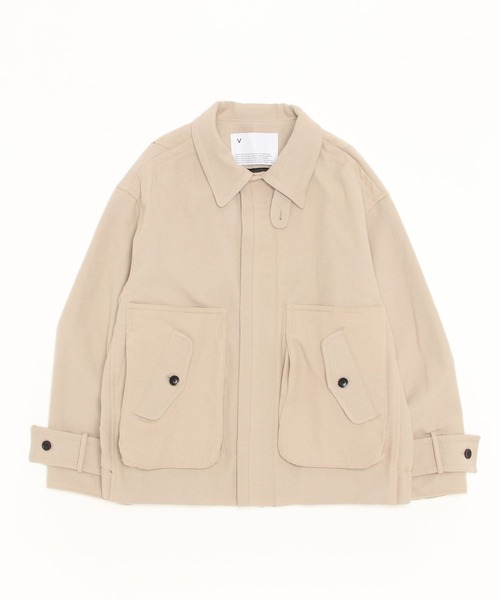 VOAAOV(ヴォアーブ)の「【VOAAOV】BISHU TUMBLER KERSEY WOOL Blouson(ブルゾン・メンズ・ブラック/ベージュ・1/2)」の6枚目の写真