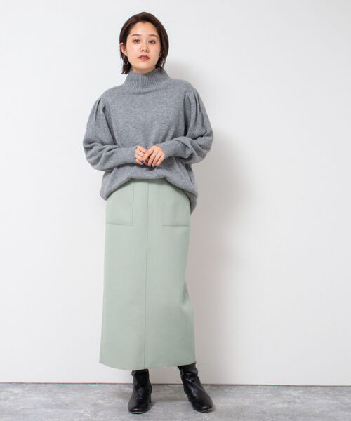 NOLLEY’S(ノーリーズ)の「ウォッシャブルダブルジャージミディタイトスカート(スカート・レディース・ベージュ/ネイビー/ミント・38/36)」の13枚目の写真