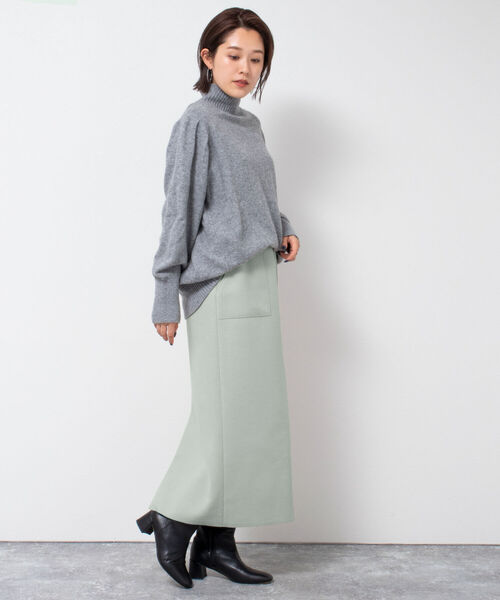 NOLLEY’S(ノーリーズ)の「ウォッシャブルダブルジャージミディタイトスカート(スカート・レディース・ベージュ/ネイビー/ミント・38/36)」の16枚目の写真