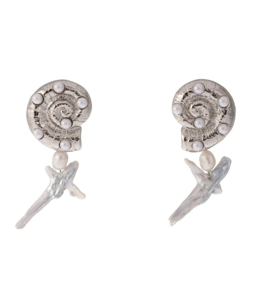 PAMEO POSE(パメオポーズ)の「Ammonite Pierce(ピアス(両耳用)・レディース・シルバー/ホワイト/ゴールド・FREE)」の5枚目の写真