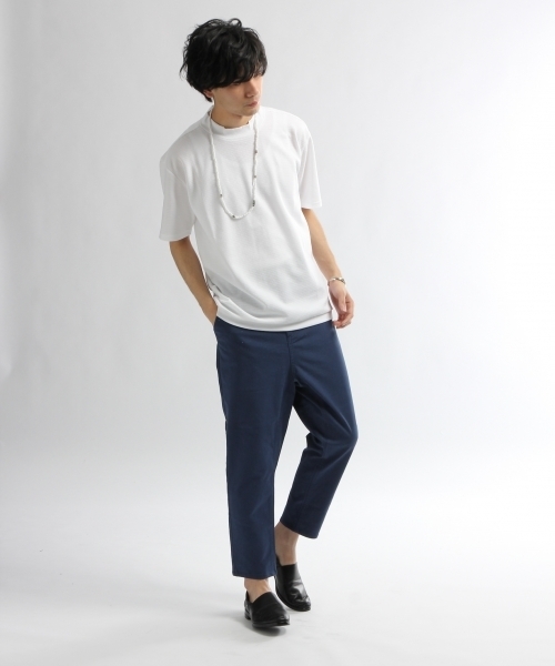 HARE(ハレ)の「【COOL MAX】リンクスモックネックカットソー(HARE)(Tシャツ/カットソー・メンズ・オフホワイト/ブラック/グレー・SMALL/MEDIUM)」の4枚目の写真