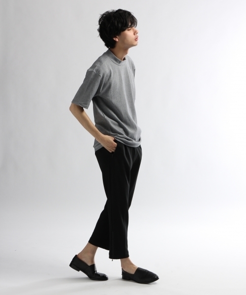 HARE(ハレ)の「【COOL MAX】リンクスモックネックカットソー(HARE)(Tシャツ/カットソー・メンズ・オフホワイト/ブラック/グレー・SMALL/MEDIUM)」の5枚目の写真