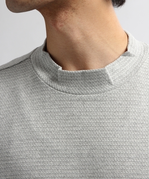 HARE(ハレ)の「【COOL MAX】リンクスモックネックカットソー(HARE)(Tシャツ/カットソー・メンズ・オフホワイト/ブラック/グレー・SMALL/MEDIUM)」の8枚目の写真