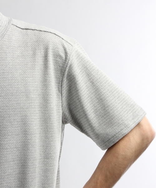 HARE(ハレ)の「【COOL MAX】リンクスモックネックカットソー(HARE)(Tシャツ/カットソー・メンズ・オフホワイト/ブラック/グレー・SMALL/MEDIUM)」の9枚目の写真