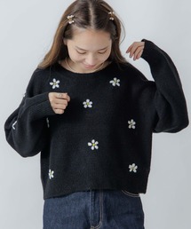 flower | エンブロイダリーフラワーズニット2(ニット/セーター)