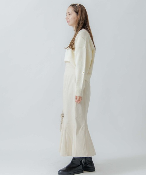 flower（フラワー）の「エンブロイダリーフラワーズニット2（ニット/セーター・レディース・ベージュ/アイボリー/ブラック・FREE）」の17枚目の写真