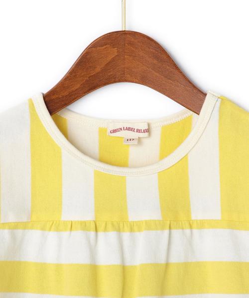 green label relaxing（グリーンレーベルリラクシング）の「ボーダーサキゾメキリカエTシャツ（Tシャツ/カットソー・キッズ・グレー/イエロー・105cm/115cm/125cm/135cm/95cm）」の4枚目の写真