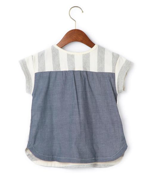 green label relaxing（グリーンレーベルリラクシング）の「ボーダーサキゾメキリカエTシャツ（Tシャツ/カットソー・キッズ・グレー/イエロー・105cm/115cm/125cm/135cm/95cm）」の7枚目の写真