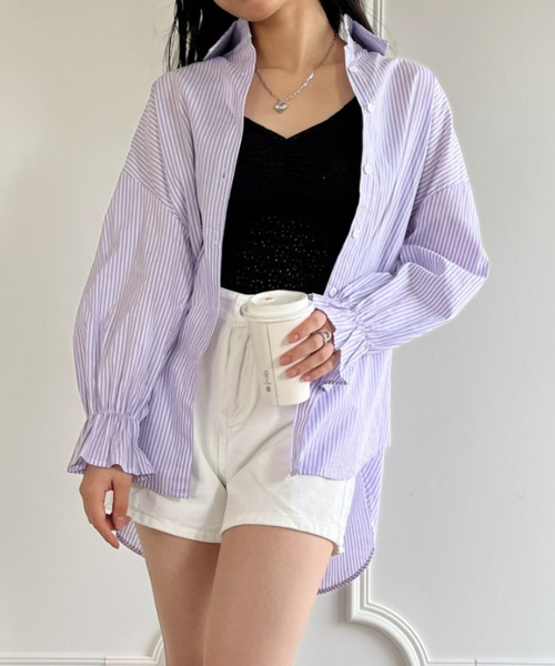 Loueme（ルエム）の「Aラインデニムショートパンツ（デニムパンツ・レディース・ホワイト/ネイビー/ブラック/ライトブルー・M/L）」の18枚目の写真