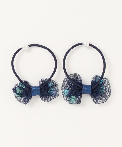 KP DECO（ケーピーデコ）の「チュールリボンのヘアポニー同色２個セット（ヘアゴム・キッズ・ブルー系その他/ピンク/ラベンダー・FREE）」の7枚目の写真
