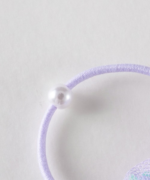 KP DECO（ケーピーデコ）の「チュールリボンのヘアポニー同色２個セット（ヘアゴム・キッズ・ブルー系その他/ピンク/ラベンダー・FREE）」の4枚目の写真