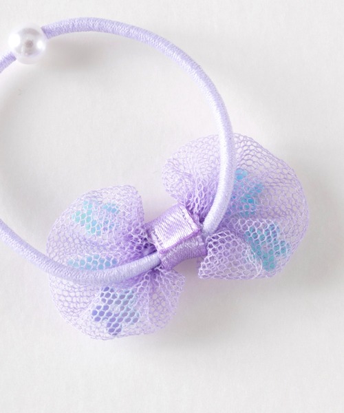 KP DECO（ケーピーデコ）の「チュールリボンのヘアポニー同色２個セット（ヘアゴム・キッズ・ブルー系その他/ピンク/ラベンダー・FREE）」の10枚目の写真