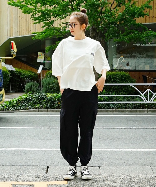 【goa（ゴア）】 麻 レーヨン 裾絞り パンツ ElegChic カーゴパンツ 裾絞りカーゴパンツ レディース
