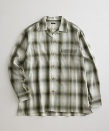 【WILD LIFE TAILOR】オンブレチェック ドレープ オーバーシャツ