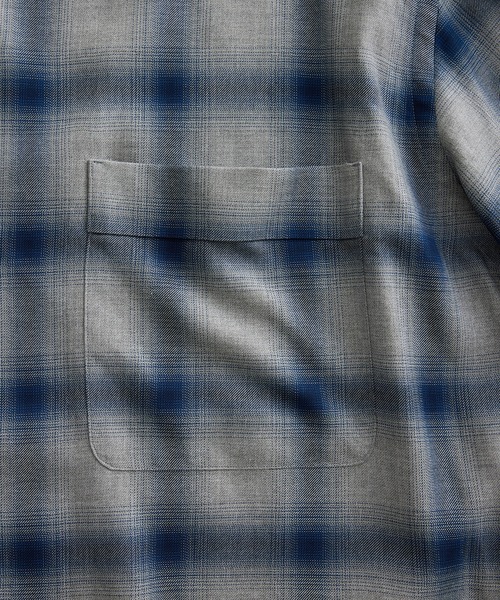 WILD LIFE TAILOR Adam et Rope'(ワイルドテーラーアダムエロペ )の「【WILD LIFE TAILOR】オンブレチェック ドレープ オーバーシャツ(シャツ/ブラウス・メンズ・ブラック系その他2/グレー系その他/グリーン系その他2・M/L)」の14枚目の写真