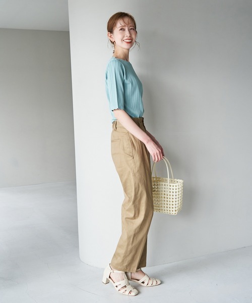 ROPE' PICNIC（ロペピクニック）の「綿ストレッチチノパンツ（チノパンツ・レディース・チャコールグレー/カーキ/ベージュ・36/38/40）」の21枚目の写真