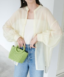 DISCOAT | シアーバンドカラーシャツ(シャツ/ブラウス)