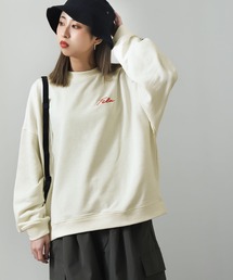 【WEB限定】【別注】【FILA】  ビッグシルエット ドロップショルダー裏毛左胸ロゴトレーナー【ユニセックス】