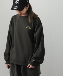 【FILA】 ビッグシルエット ドロップショルダー ワンポイント ロゴ 裏毛 スウェット トレーナー