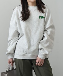 FILA | 【FILA】 ビッグシルエット ドロップショルダー ワンポイント ロゴ 裏毛 スウェット トレーナー(スウェット)