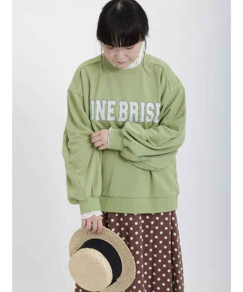 Samansa Mos2（サマンサ モスモス）の「裏毛ロゴアソートプリントスウェット（スウェット・レディース・レッド/ネイビー/グリーン/ミント/モカ/キナリ・ﾌﾘ-）」の3枚目の写真