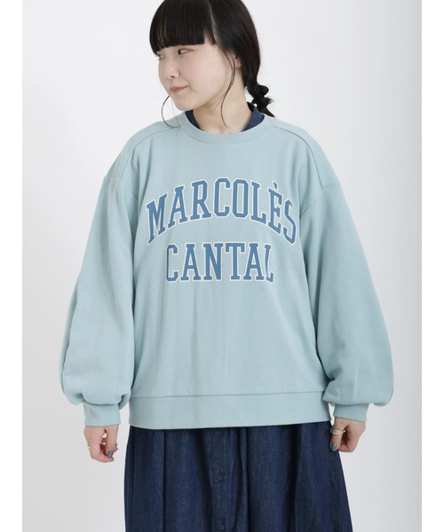 Samansa Mos2（サマンサ モスモス）の「裏毛ロゴアソートプリントスウェット（スウェット・レディース・レッド/ネイビー/グリーン/ミント/モカ/キナリ・ﾌﾘ-）」の4枚目の写真