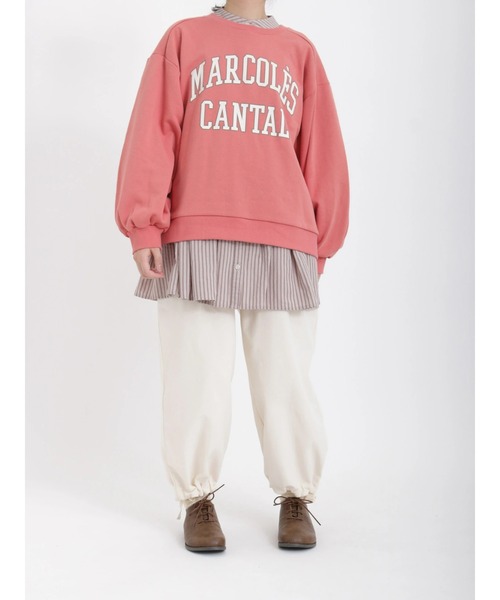 Samansa Mos2（サマンサ モスモス）の「裏毛ロゴアソートプリントスウェット（スウェット・レディース・レッド/ネイビー/グリーン/ミント/モカ/キナリ・ﾌﾘ-）」の8枚目の写真