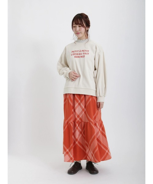 Samansa Mos2（サマンサ モスモス）の「裏毛ロゴアソートプリントスウェット（スウェット・レディース・レッド/ネイビー/グリーン/ミント/モカ/キナリ・ﾌﾘ-）」の13枚目の写真