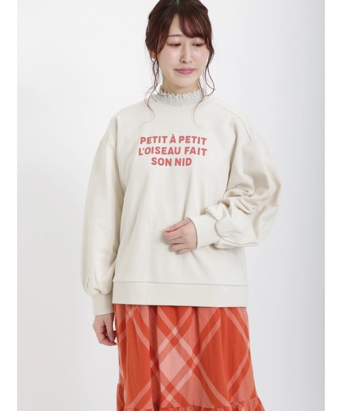 Samansa Mos2（サマンサ モスモス）の「裏毛ロゴアソートプリントスウェット（スウェット・レディース・レッド/ネイビー/グリーン/ミント/モカ/キナリ・ﾌﾘ-）」の14枚目の写真