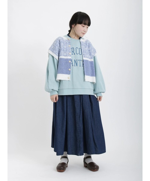 Samansa Mos2（サマンサ モスモス）の「裏毛ロゴアソートプリントスウェット（スウェット・レディース・レッド/ネイビー/グリーン/ミント/モカ/キナリ・ﾌﾘ-）」の21枚目の写真