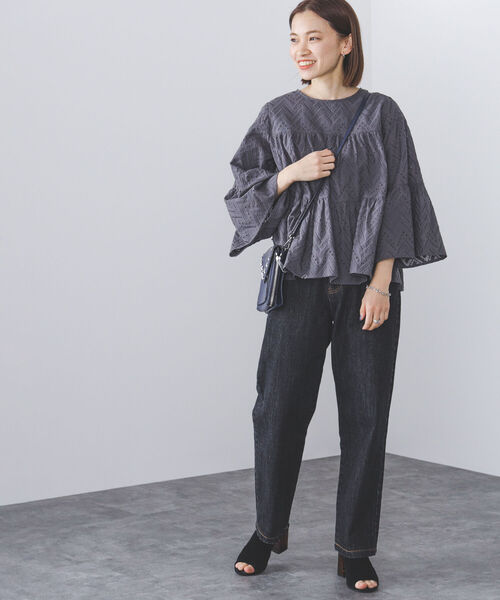 BEAMS HEART(ビームスハート)の「BEAMS HEART / 総刺繍 ティアード ブラウス(シャツ/ブラウス・レディース・オフホワイト/クリアブラック/イエロー・FREE)」の19枚目の写真