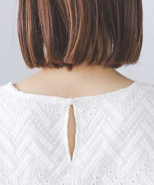 BEAMS HEART(ビームスハート)の「BEAMS HEART / 総刺繍 ティアード ブラウス(シャツ/ブラウス・レディース・オフホワイト/クリアブラック/イエロー・FREE)」の21枚目の写真