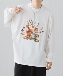 フラワー刺繍ルーズロンTee