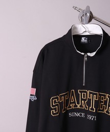 STARTER BLACK LABEL | (YO)【STARTER BLACK LABEL】ブランドロゴ ハーフジップ 長袖 Tシャツ(Tシャツ/カットソー)