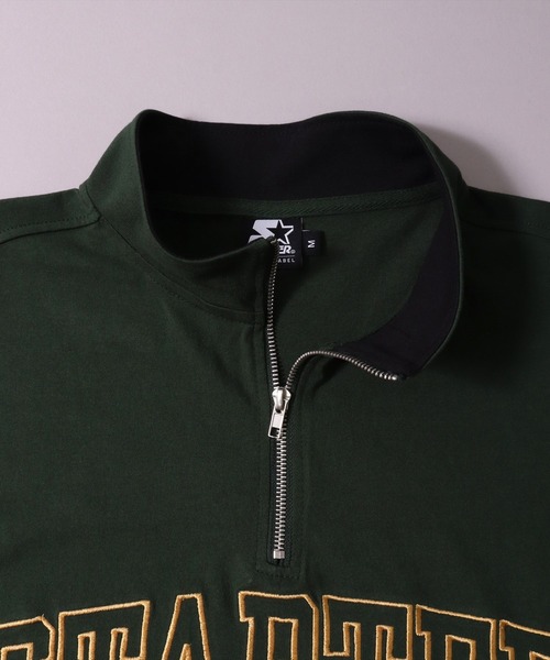 STARTER BLACK LABEL(スターターブラックレーベル)の「(YO)【STARTER BLACK LABEL】ブランドロゴ ハーフジップ 長袖 Tシャツ(Tシャツ/カットソー・メンズ・ブラック/グリーン/マスタード・MEDIUM/LARGE/X-LARGE)」の9枚目の写真