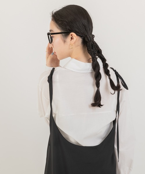 新品✨magda butrym  ローズモチーフショルダーパッドワンピース ロジータ ROJITA 肩開きマリン風ワンピース （ブルー