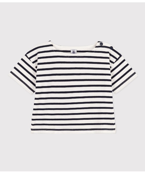 【セール】マリニエール半袖プルオーバー（スウェット）｜PETIT BATEAU（プチバトー）