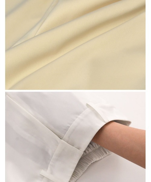 Re:EDIT（リエディ）の「[低身長/高身長サイズ有]サテンカーゴパンツ（カーゴパンツ・レディース・モカ/ホワイト/ベージュ/ブラック・MEDIUM/LARGE/SHORT/TALL）」の22枚目の写真