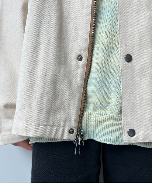 CPCM（シーピーシーエム）の「襟配色短丈ブルゾン（ブルゾン・レディース・グリーン/チャコールグレー/ホワイト・MEDIUM/LARGE）」の15枚目の写真