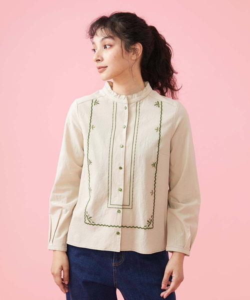 シャツ ブラウス Dibujar 刺繍ブラウス Dibujar 刺繍ブラウス