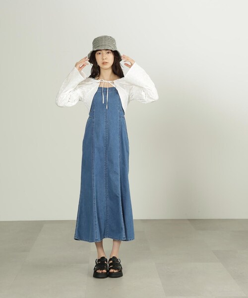 FREE'S MART（フリーズマート）の「◆前後2Wayエンブロイダリーレースボレロ（カーディガン/ボレロ・レディース・ホワイト/ブラック・FREE）」の8枚目の写真