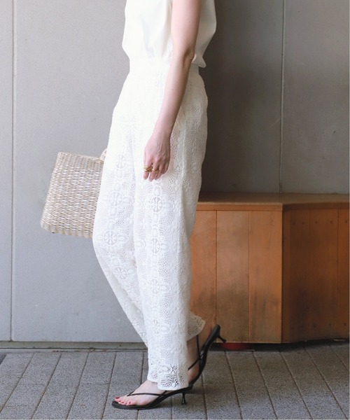 セール】レースワイドパンツ（その他パンツ）｜VERMEIL par iena