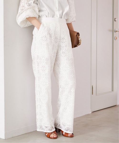 極美品⭐️VERMEIL paris iena レースパンツ ブラック 38