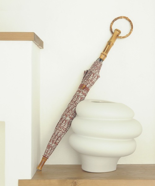 新品 ソシエレノ リングハンドル UVカット ドット柄 晴雨兼用パラソル 黒系