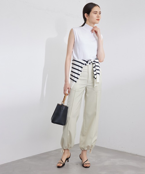 ROPE'（ロペ）の「【ITALY】ハイネックノースリーブニット（Tシャツ/カットソー・レディース・ホワイト/ブラック/グリーン・FREE）」の5枚目の写真