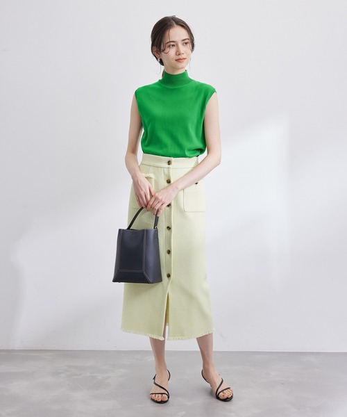 ROPE'（ロペ）の「【ITALY】ハイネックノースリーブニット（Tシャツ/カットソー・レディース・ホワイト/ブラック/グリーン・FREE）」の12枚目の写真