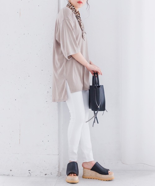 Isn't She?（イズントシー）の「3colorフレイドヘムスキニーパンツ（その他パンツ・レディース・オフホワイト/ブラック・L/M/S）」の7枚目の写真