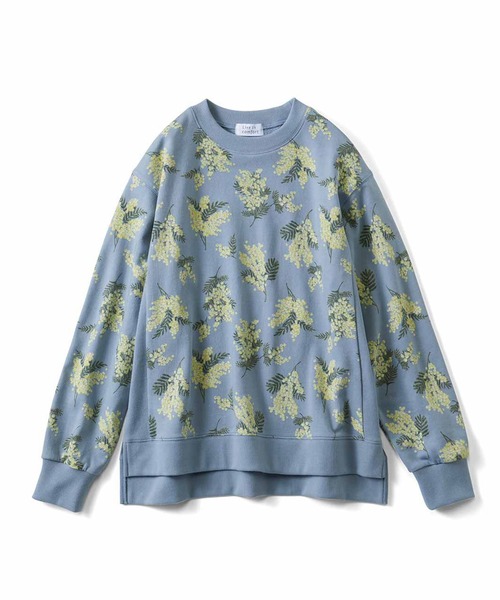 Live in comfort(リブインコンフォート)の「リブ イン コンフォート 着るだけパッと華やぐ ミモザ柄トレーナー(スウェット・レディース・アイボリー/ブルー系その他・MEDIUM/LARGE/X-LARGE/XX-LARGE/XXX-LARGE/SMALL)」の10枚目の写真